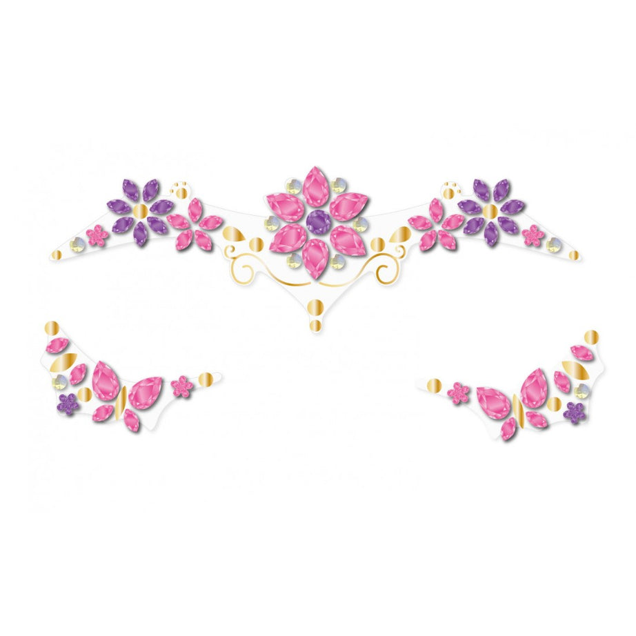 Avenir Face Gems Stickers | 3+ | Stars, Flowers, Crown, Wings | Hypoallergenic, Safe for Kids