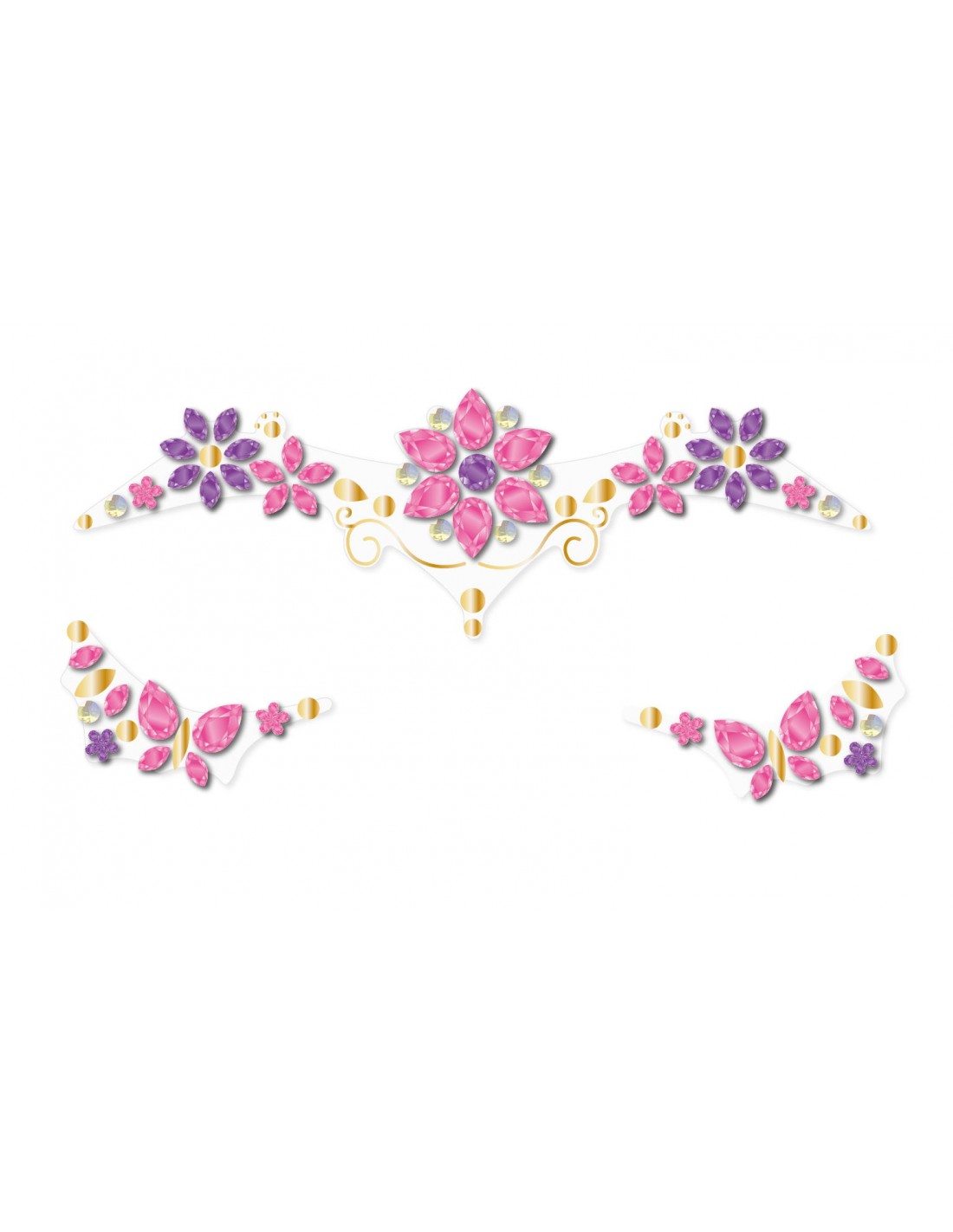 Avenir Face Gems Stickers | 3+ | Stars, Flowers, Crown, Wings | Hypoallergenic, Safe for Kids