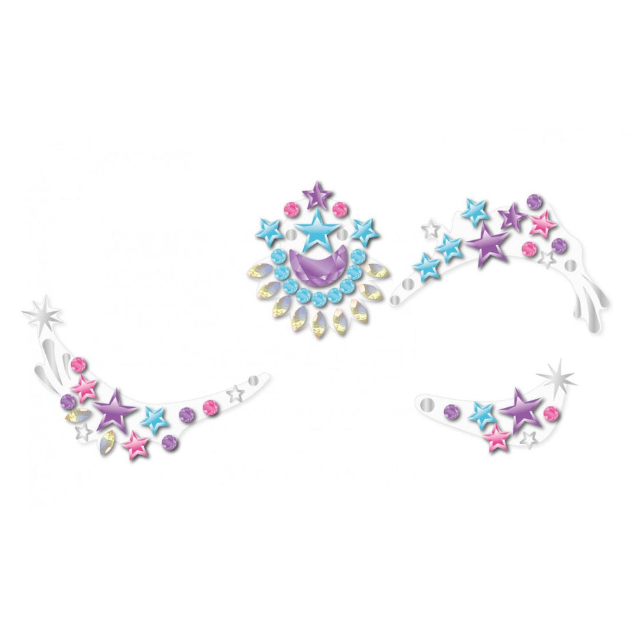 Avenir Face Gems Stickers | 3+ | Stars, Flowers, Crown, Wings | Hypoallergenic, Safe for Kids