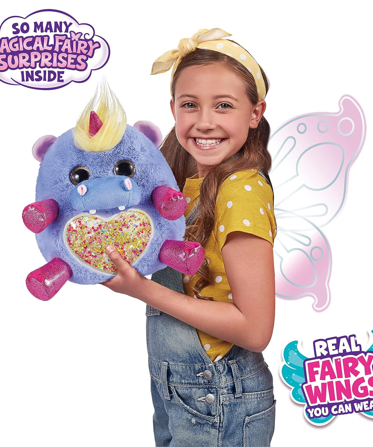 Zuru Rainbocorns Fairycorn Surprise - Magical Plush Toy with Wearable Fairy Wings, Fun Surprises Inside, for Girls Ages 3+