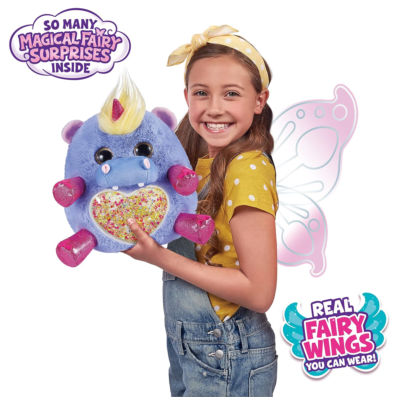 Zuru Rainbocorns Fairycorn Surprise - Magical Plush Toy with Wearable Fairy Wings, Fun Surprises Inside, for Girls Ages 3+