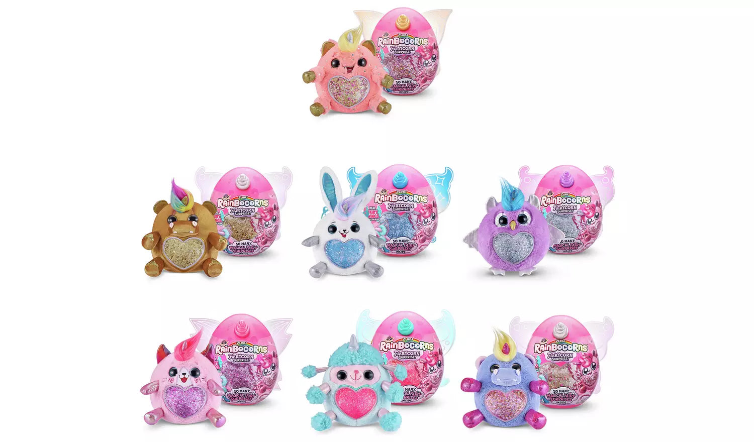 Zuru Rainbocorns Fairycorn Surprise - Magical Plush Toy with Wearable Fairy Wings, Fun Surprises Inside, for Girls Ages 3+