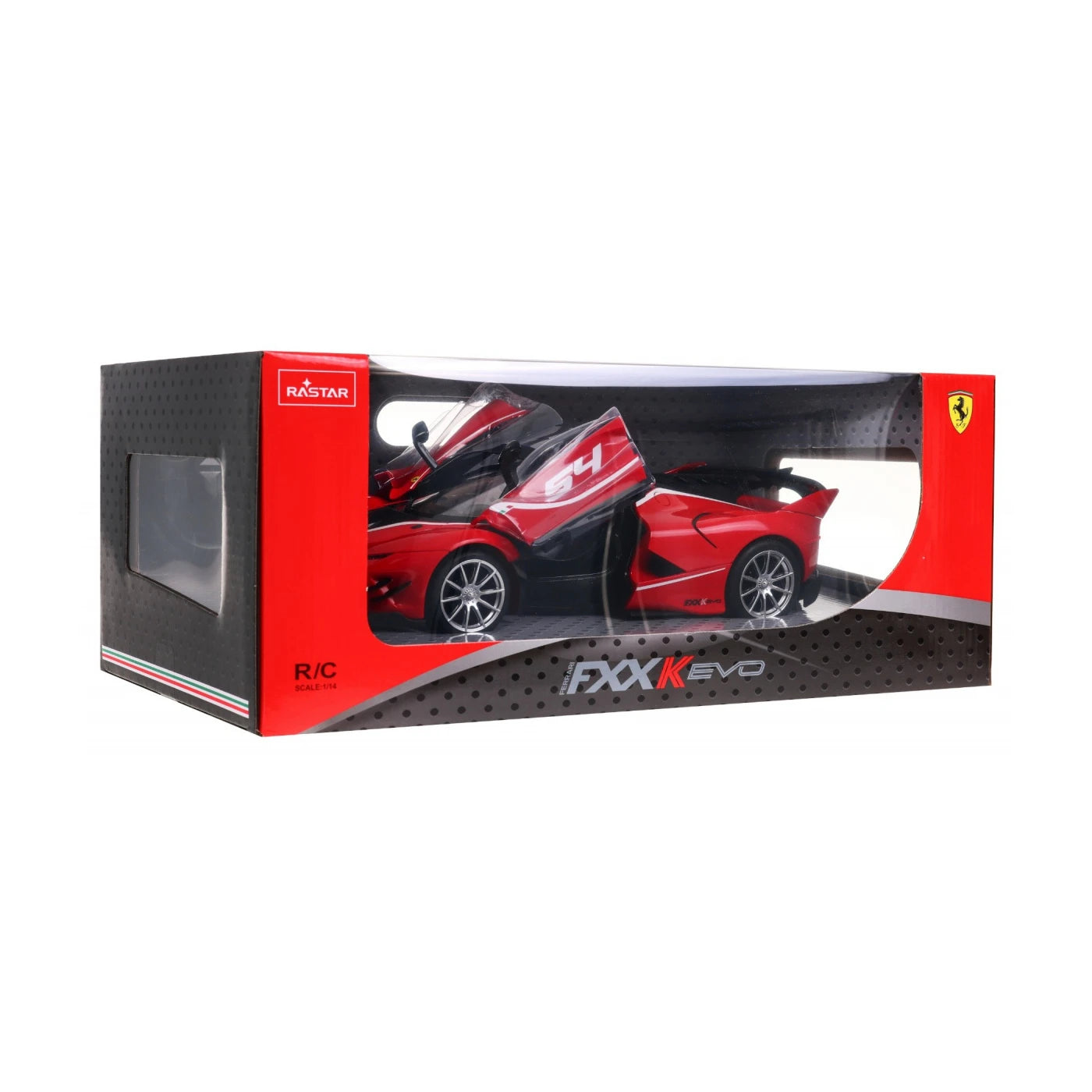 RASTAR R/C 1:14 Ferrari FXX K Evo – Officially Licensed Remote Control Supercar with Working Lights, Manually Opening Doors & Realistic Ferrari Styling – Red | Perfect Gift for Kids 6 Years & Above