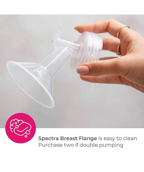 Spectra Wide Neck Breast Flange with Duckbill Valve 24mm for Spectra S1 & S2 Breast Pumps – BPA Free Breast Shield Kit for Comfortable & Efficient Milk Expression | Compatible with Spectra S1 Plus, S2 Plus & Synergy Gold - MINIMEE KIDS
