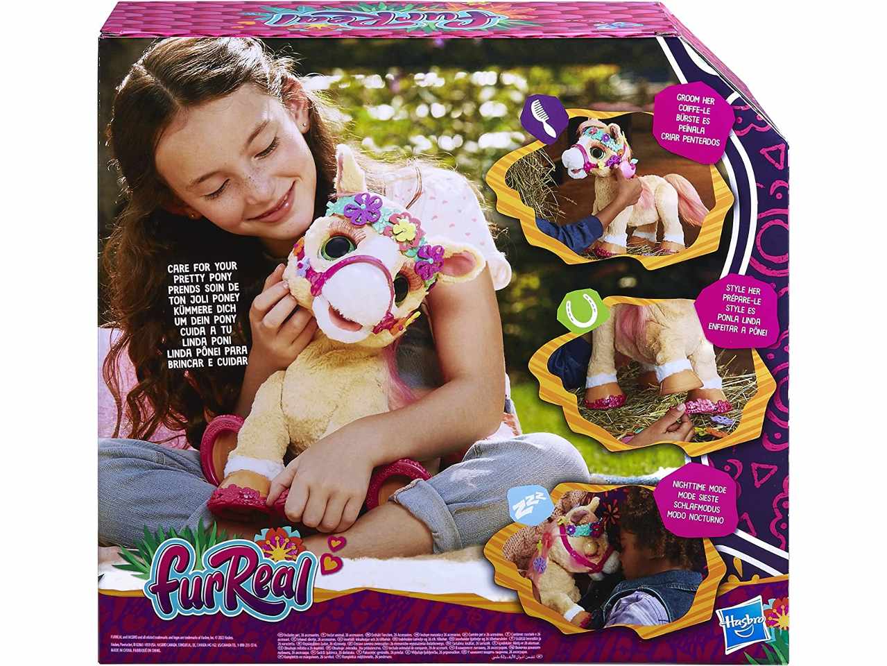 Hasbro furReal Cinnamon, My Stylin’ Pony Toy - 14-Inch Electronic Pet with 80+ Sounds & Reactions, 26 Styling Accessories for Ages 4 and Up