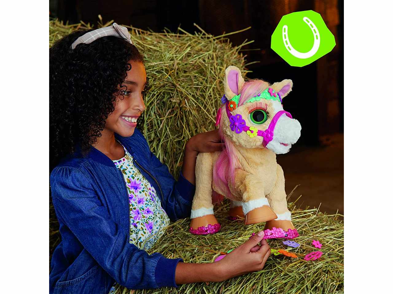Hasbro furReal Cinnamon, My Stylin’ Pony Toy - 14-Inch Electronic Pet with 80+ Sounds & Reactions, 26 Styling Accessories for Ages 4 and Up