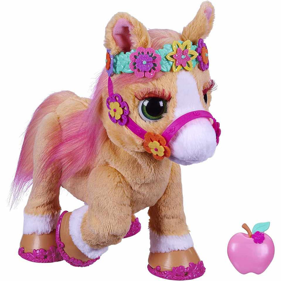 Hasbro furReal Cinnamon, My Stylin’ Pony Toy - 14-Inch Electronic Pet with 80+ Sounds & Reactions, 26 Styling Accessories for Ages 4 and Up