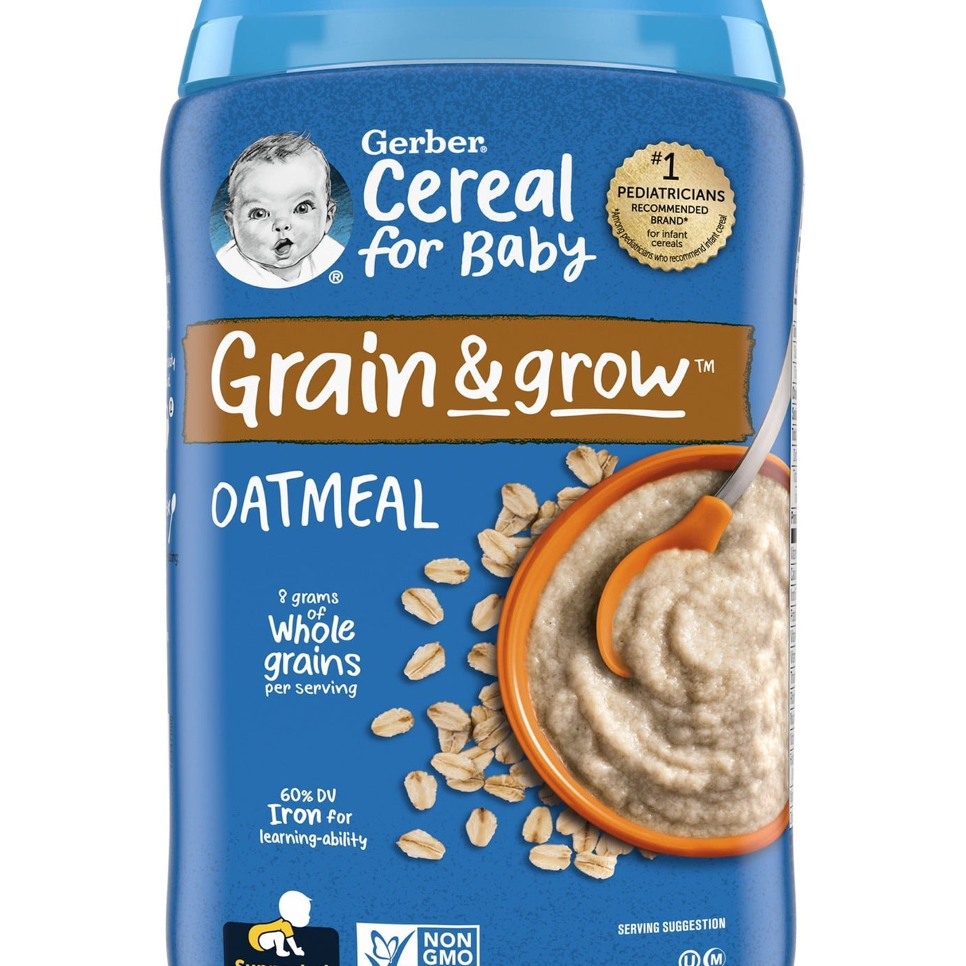 Gerber Grain & Grow Oatmeal | Baby's First Food for Supported Sitters | 227g