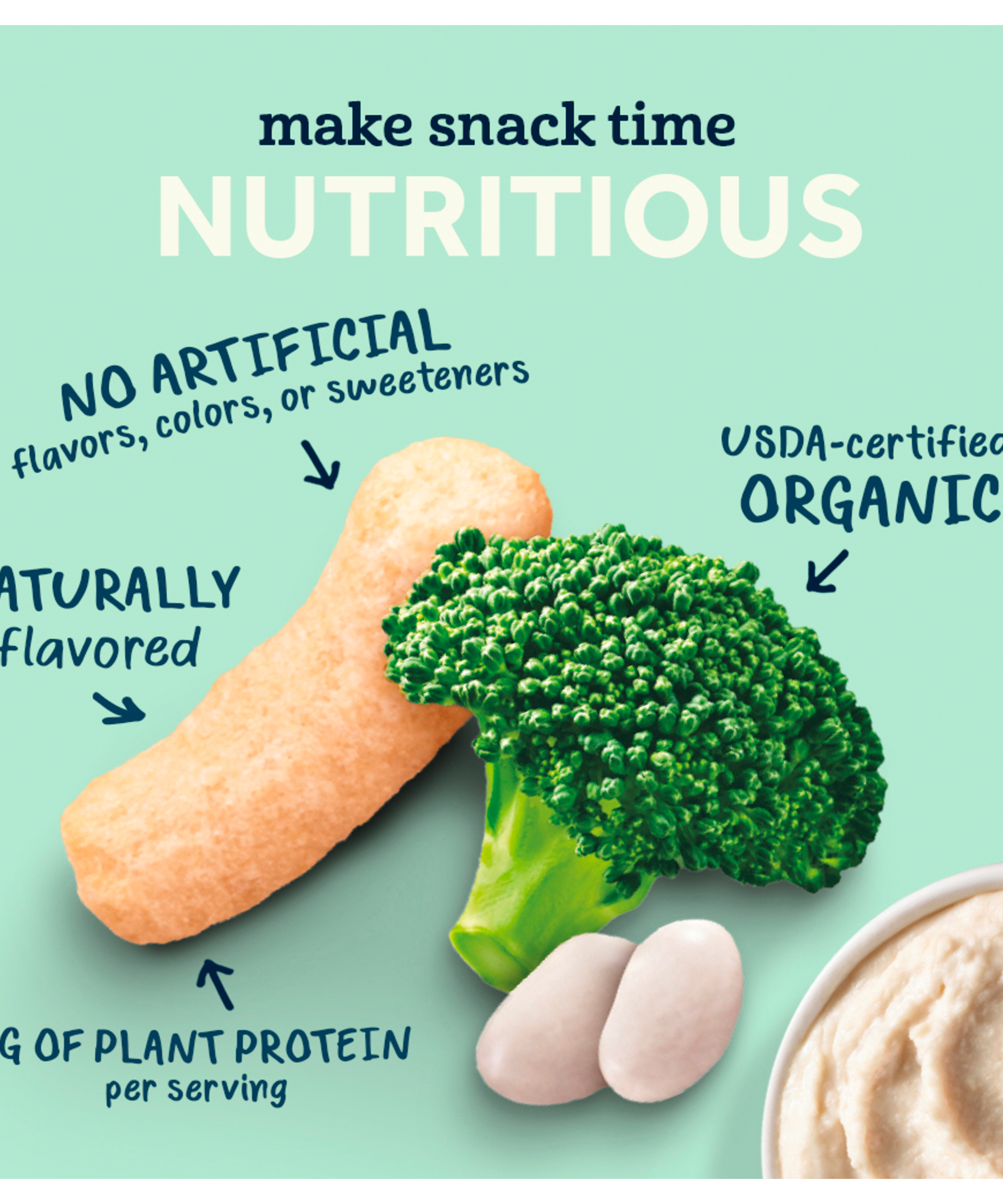 Gerber Organic Lil' Crunchies White Cheddar Broccoli for Toddler 12+ Months - 45g