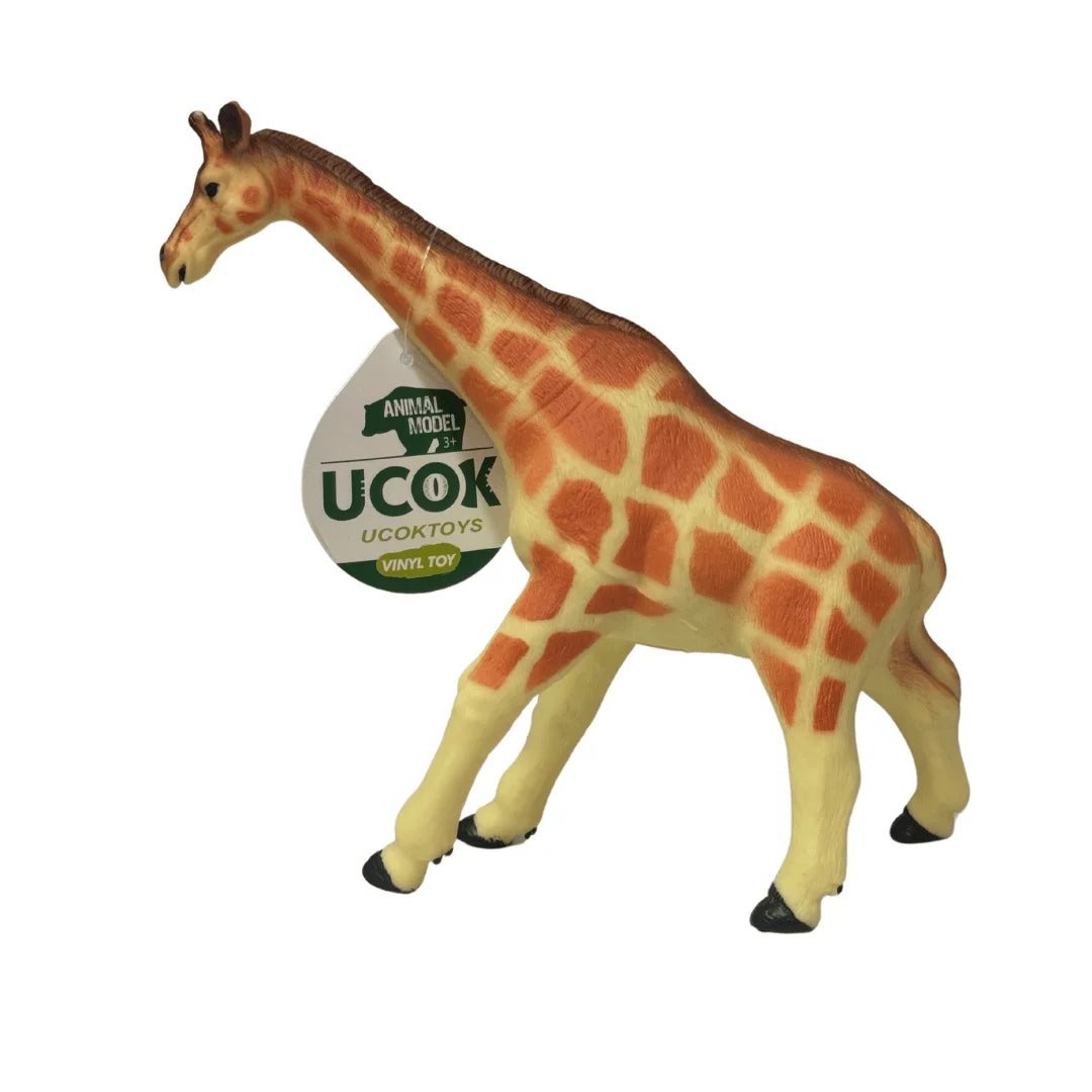 UCOK Toys Giraffe Animal Model | Realistic Vinyl Toy for Kids 3+ | Educational Wildlife Figure for Imaginative Play and Animal Learning