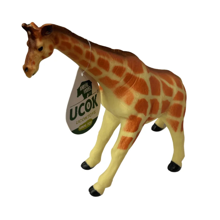 UCOK Toys Giraffe Animal Model | Realistic Vinyl Toy for Kids 3+ | Educational Wildlife Figure for Imaginative Play and Animal Learning