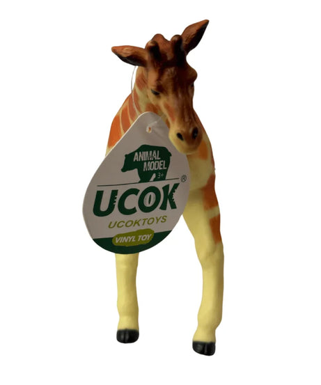 UCOK Toys Giraffe Animal Model | Realistic Vinyl Toy for Kids 3+ | Educational Wildlife Figure for Imaginative Play and Animal Learning