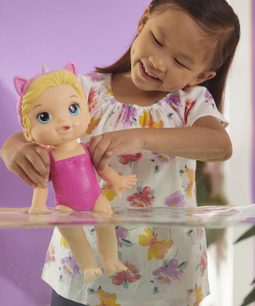 Hasbro Baby Alive Glam Spa Baby Doll - Unicorn Color Reveal Nails & Makeup, 12.8-Inch Waterplay Toy for Kids 3+, Blonde Hair - MINIMEE KIDS