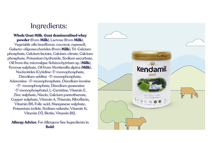 Kendamil Goat Toddler Milk (Stage 3) | Nutrient-Rich Formula for Active Toddlers (12-36 Months) | Palm Oil-Free & Vegetarian-Friendly | 800g, UK Made