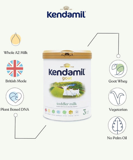 Kendamil Goat Toddler Milk (Stage 3) | Nutrient-Rich Formula for Active Toddlers (12-36 Months) | Palm Oil-Free & Vegetarian-Friendly | 800g, UK Made - MINIMEE KIDS