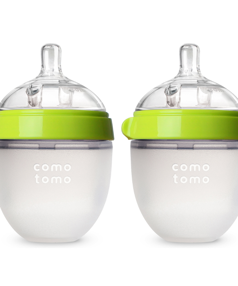 Comotomo Soft Hygienic Silicone Baby Bottle 2 Pack - 150ml Each | 1 Hole Slow Flow - MINIMEE KIDS