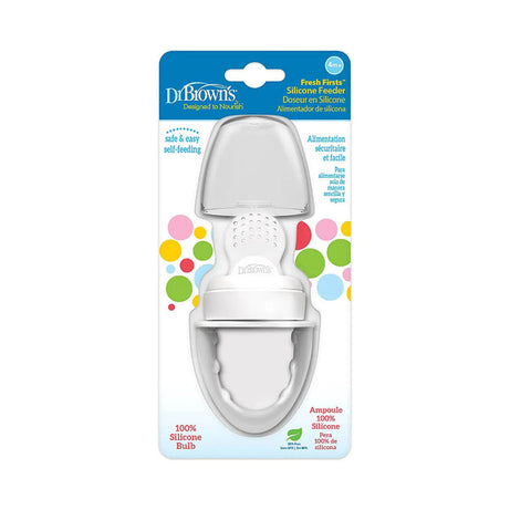 Dr. Brown's Fresh Firsts Silicone Feeder for 4M+ Babies | Safe & Easy Feeding - MINIMEE KIDS
