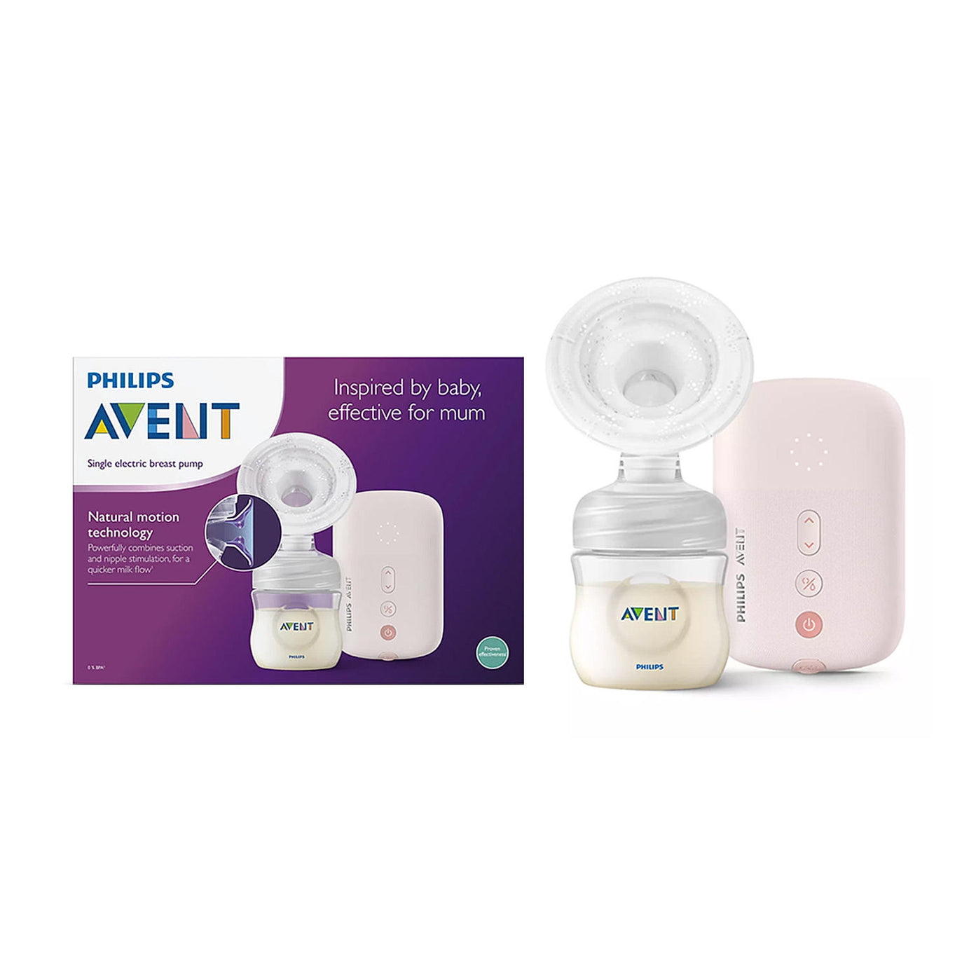 Philips Avent Electric Single Breast Pump | Natural Motion Technology | Adaptable to 99.9% Nipple sizes | SCF395/11