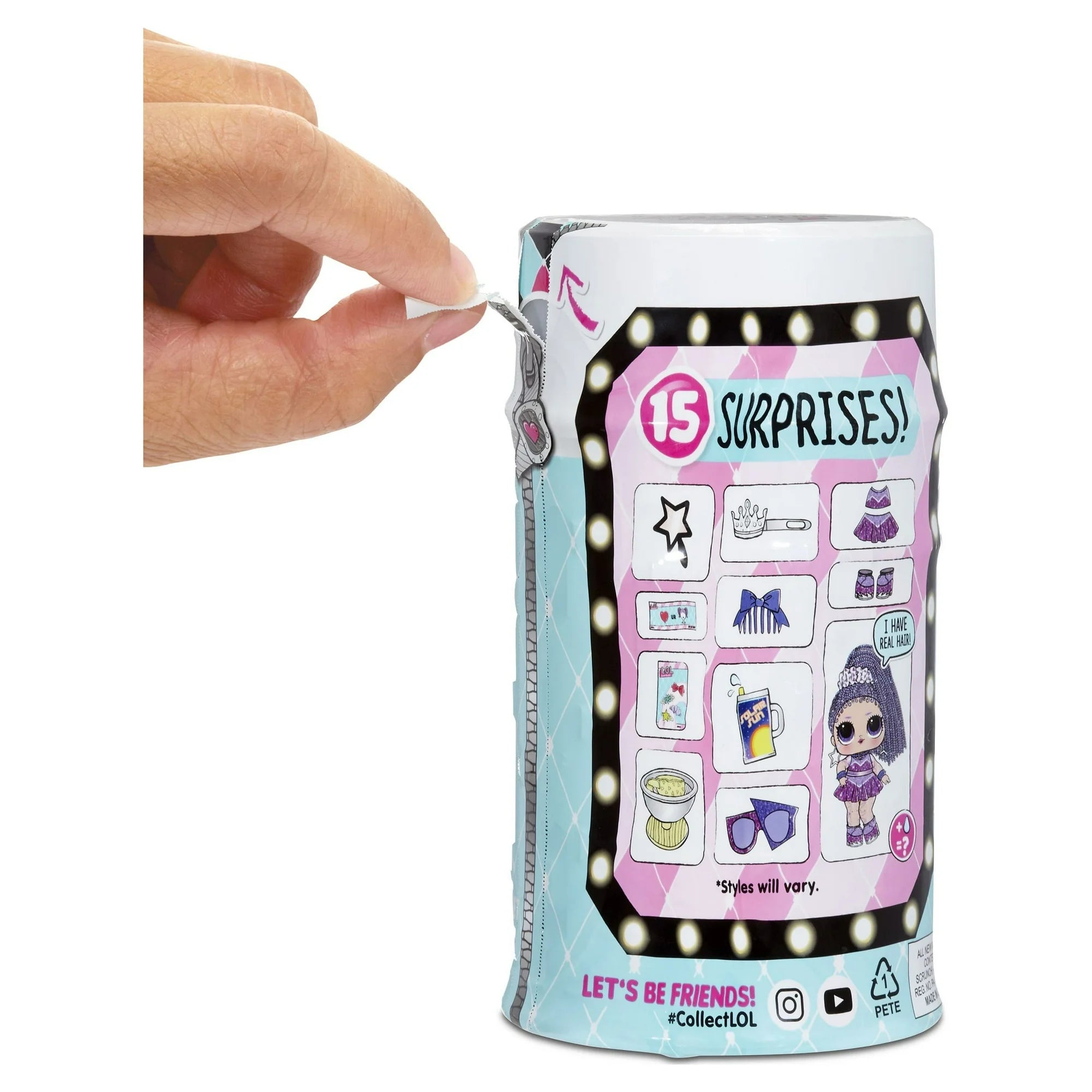 L.O.L. Surprise! Hairgoals Series 2 Doll – Real Hair & 15 Surprises | Color Change Toy with Salon Playset | Collectible Gift for Kids Age 4+