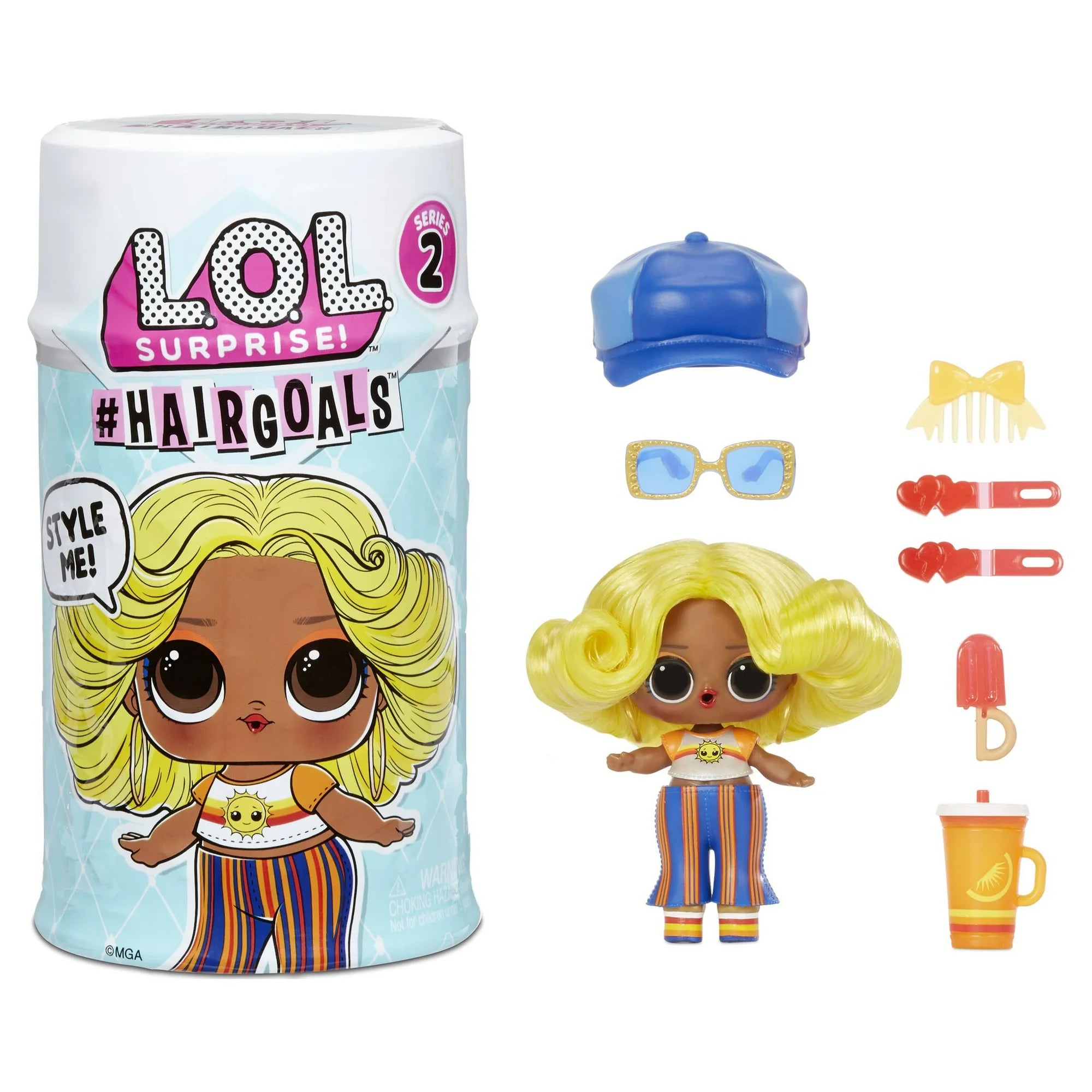 L.O.L. Surprise! Hairgoals Series 2 Doll – Real Hair & 15 Surprises | Color Change Toy with Salon Playset | Collectible Gift for Kids Age 4+