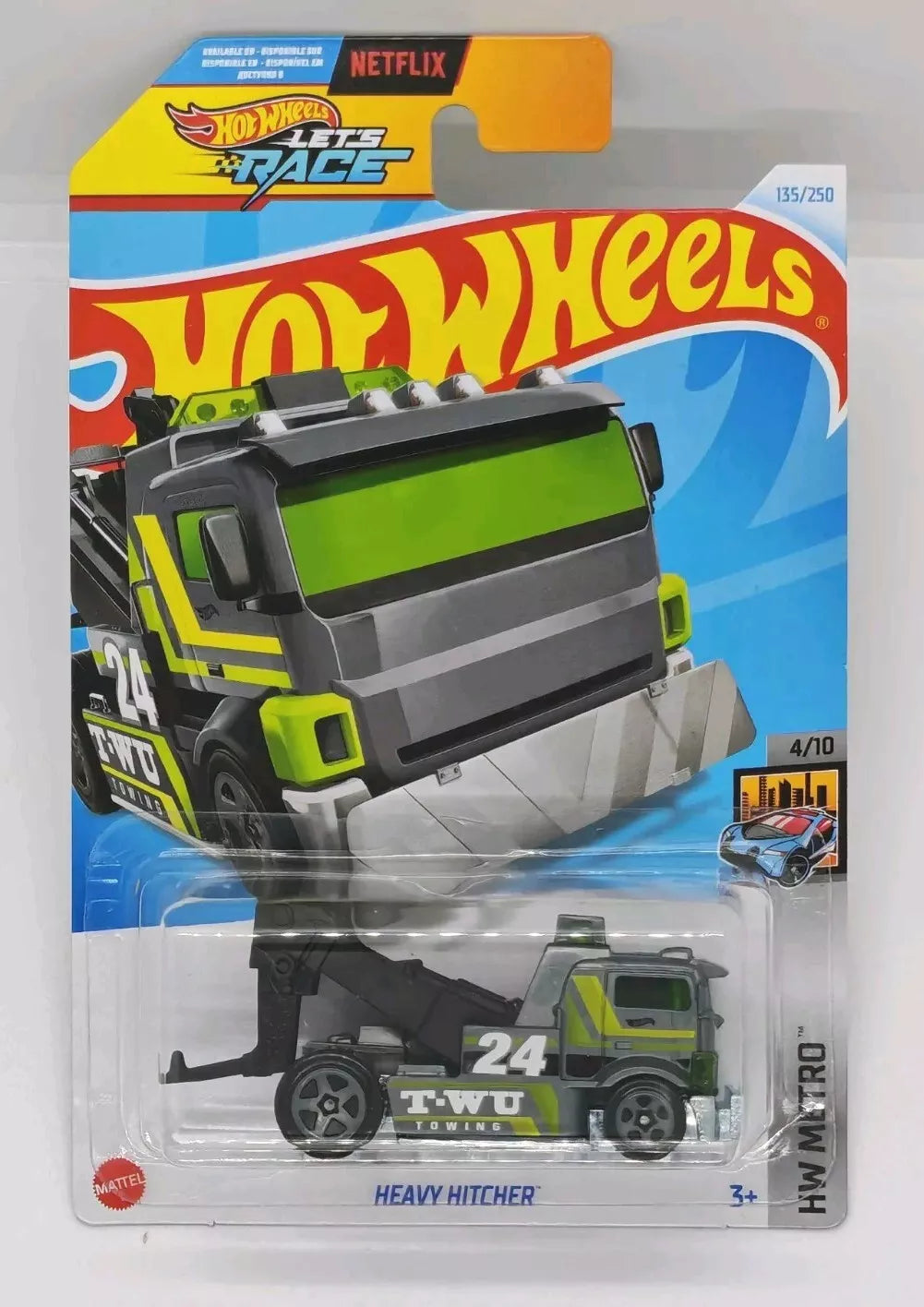 Hot Wheels Let's Race | Heavy Hitcher 4/10 | HW Metro 135/250 Die-Cast Car for 3+ Years