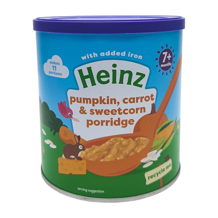 Heinz Pumpkin, Carrot & Sweetcorn Porridge | Nutritious Baby Cereal with Vegetables | Perfect Meal for 7+ Months (200g)