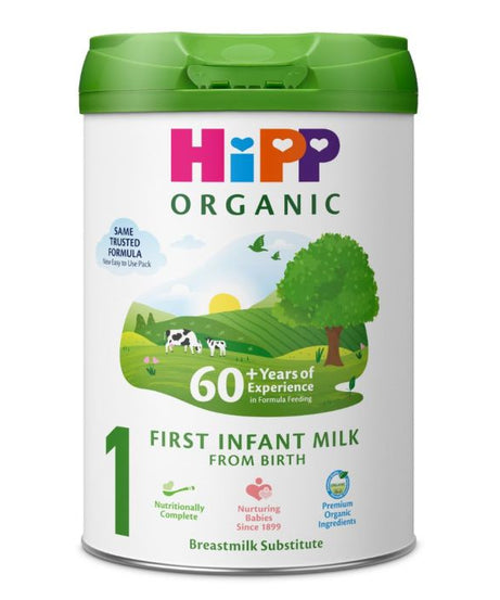 HiPP Organic 1 First Infant Baby Milk Formula Powder (800g) – Organic Certified, Gentle & Nutritionally Complete from Birth | German Formula for Newborns with Prebiotics & Probiotics - MINIMEE KIDS
