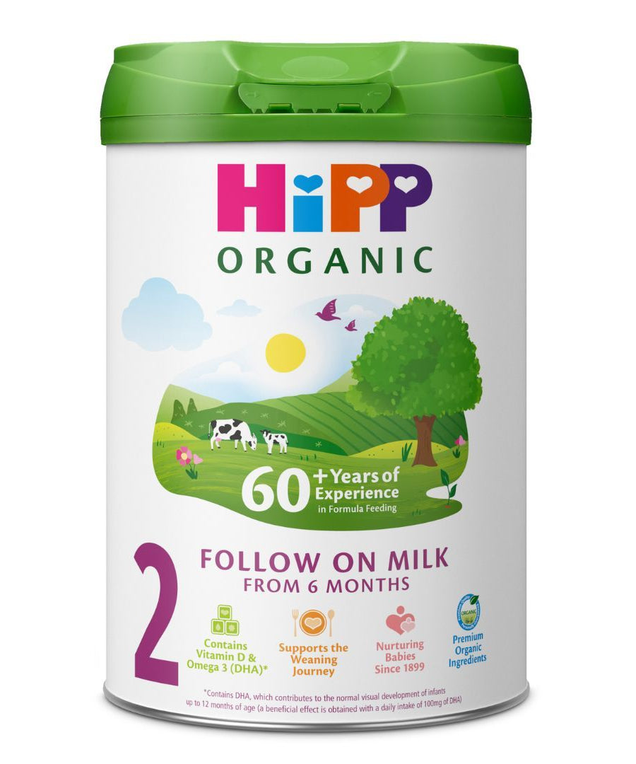 HiPP Organic 2 Follow on Baby Milk Powder from 6 Months (800g) – Nutritionally Tailored with Over 60 Years of Expertise in Organic Baby Formula | New Eco-Friendly Packaging with Smart Design | Made in Germany - MINIMEE KIDS