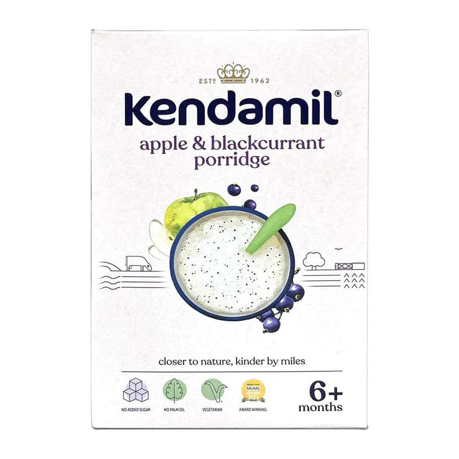 Kendamil Apple & Blackcurrant Porridge for your Baby, 6+months - 150g - MINIMEE KIDS