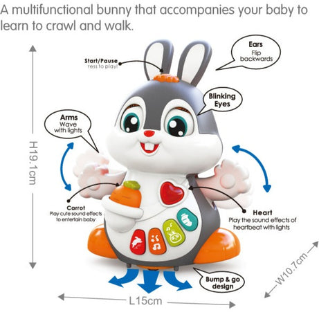 Hola Dancing Bunny - Learn Crawling, Nursery Rhymes Learning Toy For 1+ Year Kids - MINIMEE KIDS