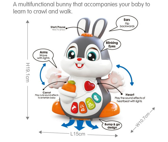 Hola Dancing Bunny - Learn Crawling, Nursery Rhymes Learning Toy For 1+ Year Kids - MINIMEE KIDS