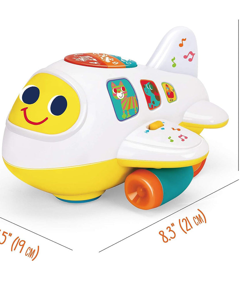 Hola Bump 'n Go Learning Plane with Realistic Sounds, Lights, and Educational Modes - MINIMEE KIDS