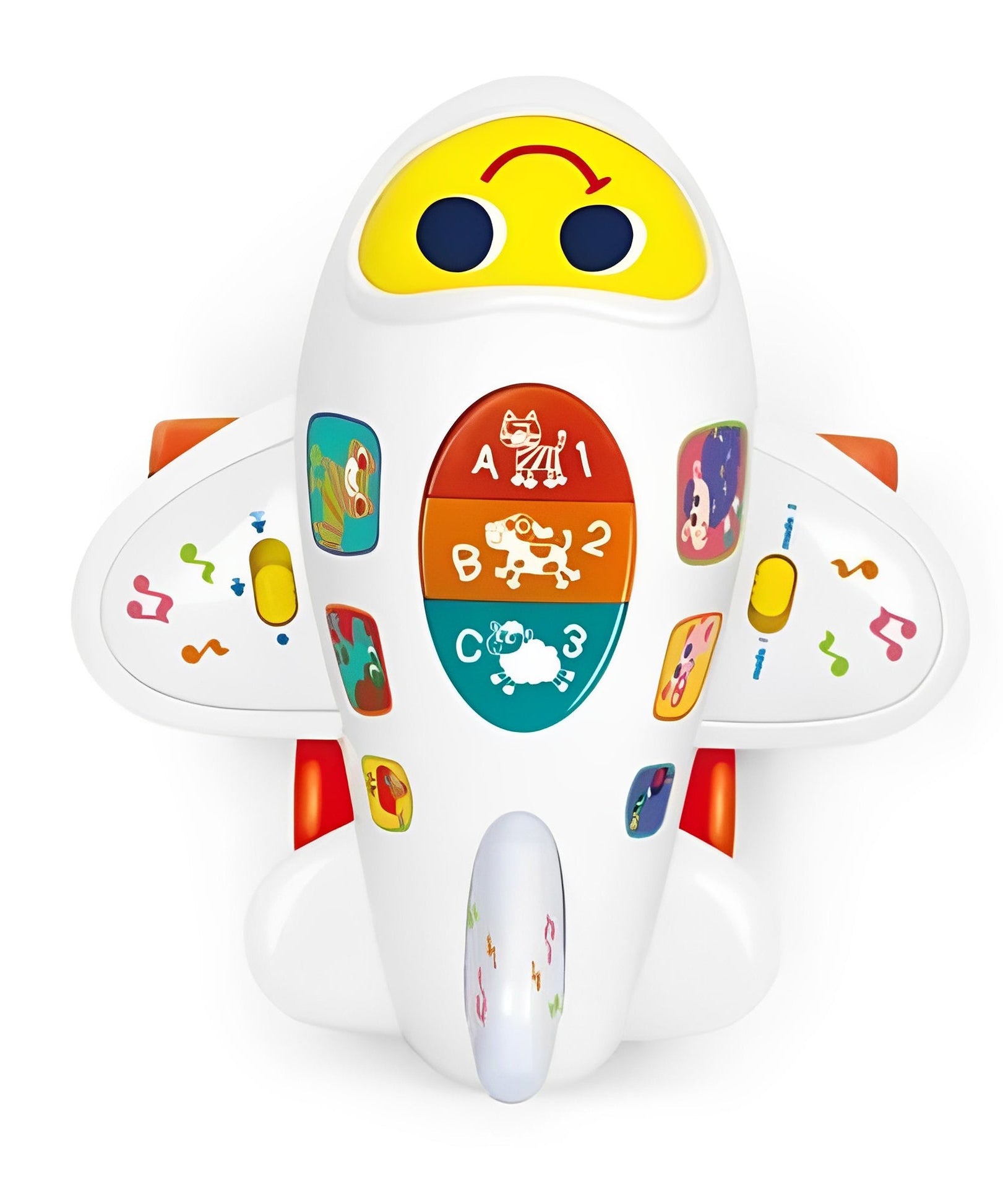 Hola Bump 'n Go Learning Plane with Realistic Sounds, Lights, and Educational Modes - MINIMEE KIDS
