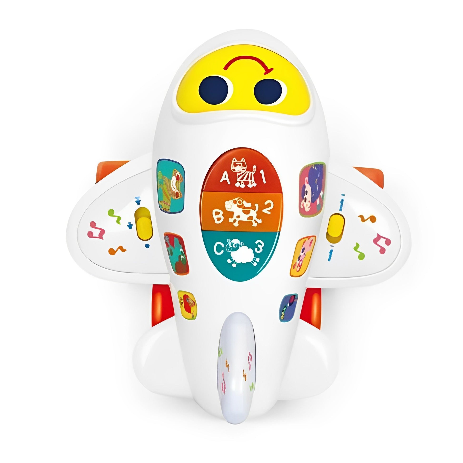 Hola Bump 'n Go Learning Plane with Realistic Sounds, Lights, and Educational Modes - MINIMEE KIDS