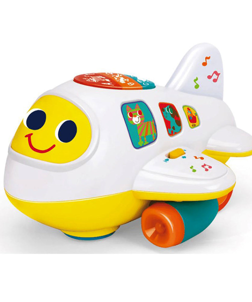Hola Bump 'n Go Learning Plane with Realistic Sounds, Lights, and Educational Modes - MINIMEE KIDS