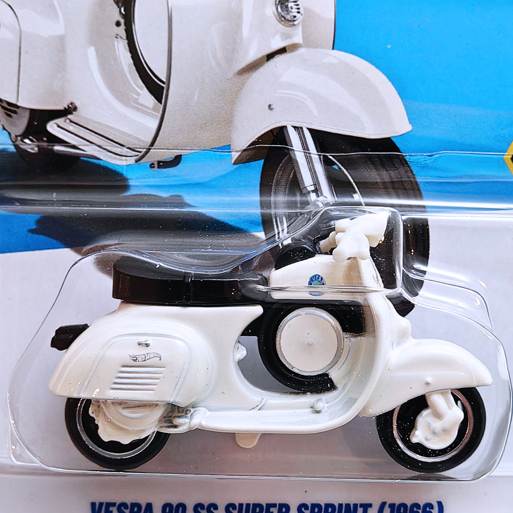 Hot Wheels 1966 Vespa 90 SS Super Sprint (White) | 2024 HW Moto Series 2/5 | 1:64 Scale Die-Cast Scooter | Minimee Kids India