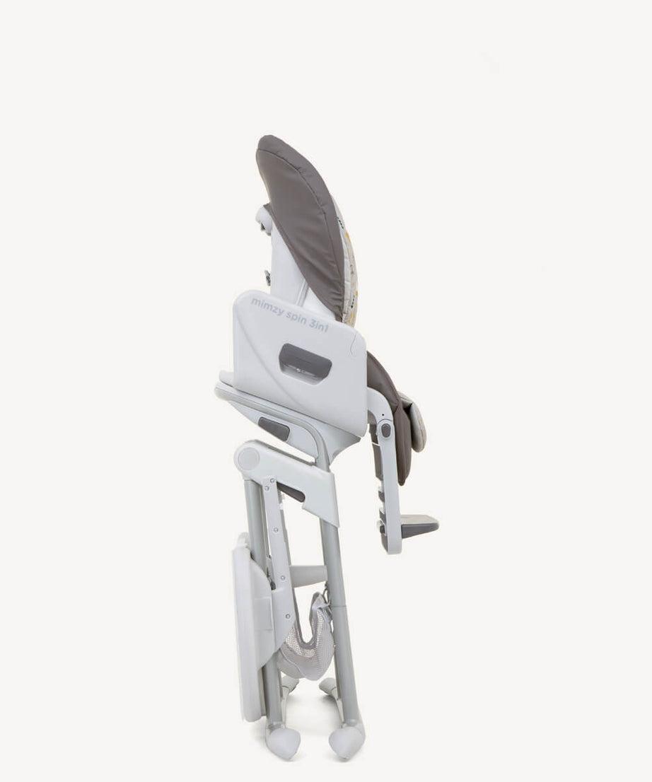 Joie Mimzy Spin 3in1 Highchair | 360° One-Hand Activated Swivel Seat | Newborn to 15kg | 5 Tilt & 5 Height Positions | Compact Standing Fold | Premium Baby Feeding Chair - MINIMEE KIDS