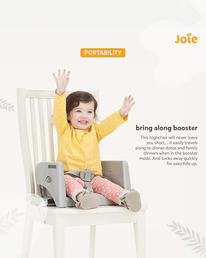 Joie Multiply 6-in-1 High Chair – Starry Night | Converts from Infant High Chair to Booster & Play Table | 5-Point Harness, 3 Recline Positions, 5 Height Adjustments, Removable Tray & Wheels | Suitable from 6 Months to 6 Years