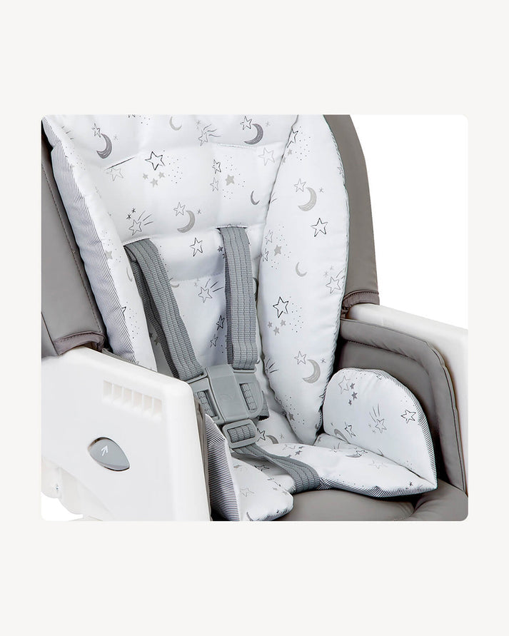 Joie Multiply 6-in-1 High Chair – Starry Night | Converts from Infant High Chair to Booster & Play Table | 5-Point Harness, 3 Recline Positions, 5 Height Adjustments, Removable Tray & Wheels | Suitable from 6 Months to 6 Years