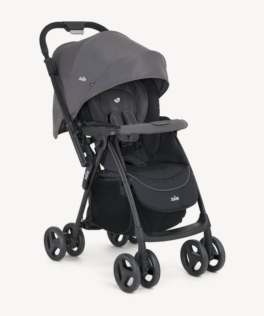 Joie Mirus™ Reversible Handle Stroller | 2-in-1 Lightweight Travel System | Birth to 17.5kg (Approx. 3-4 Years) | One-Hand Fold & Flat Recline | No-Adapter-Needed Compatibility with Joie Infant Carriers - MINIMEE KIDS