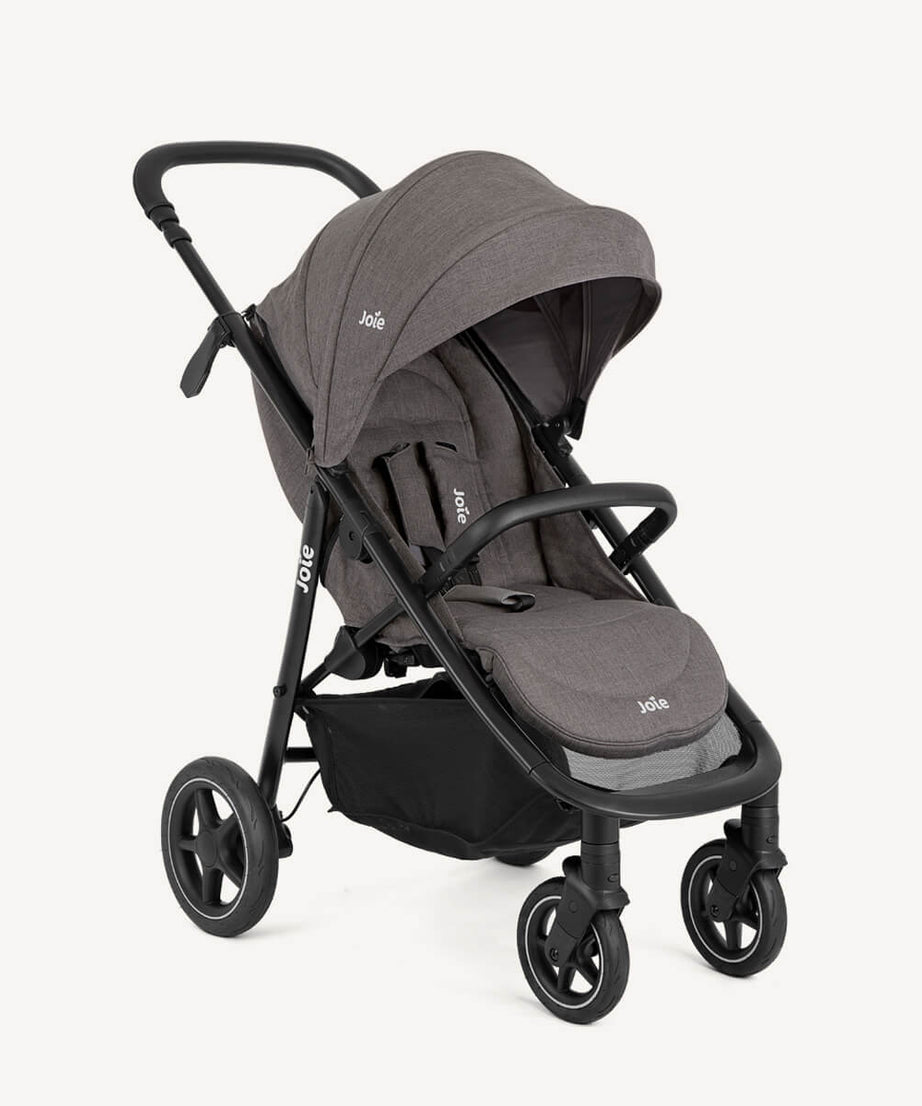 Joie Mytrax™ Pro Stroller - Thunder | Birth to 22kg (Approx. 4 Years) | Puncture-Proof™ Foam-Filled Tires & Flex Comfort Suspension | 3-in-1 Travel System Ready | One-Hand Compact Fold Stroller - MINIMEE KIDS