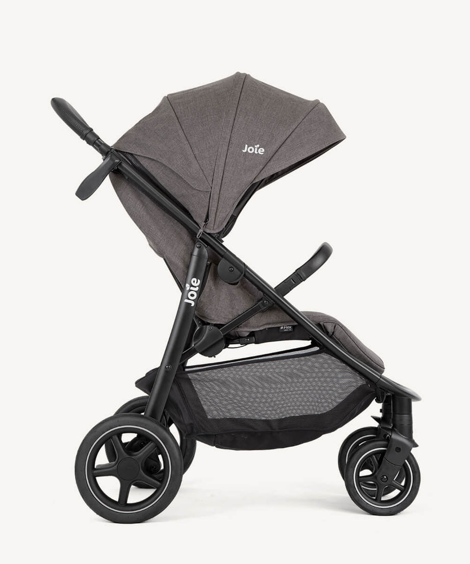 Joie Mytrax™ Pro Stroller - Thunder | Birth to 22kg (Approx. 4 Years) | Puncture-Proof™ Foam-Filled Tires & Flex Comfort Suspension | 3-in-1 Travel System Ready | One-Hand Compact Fold Stroller - MINIMEE KIDS