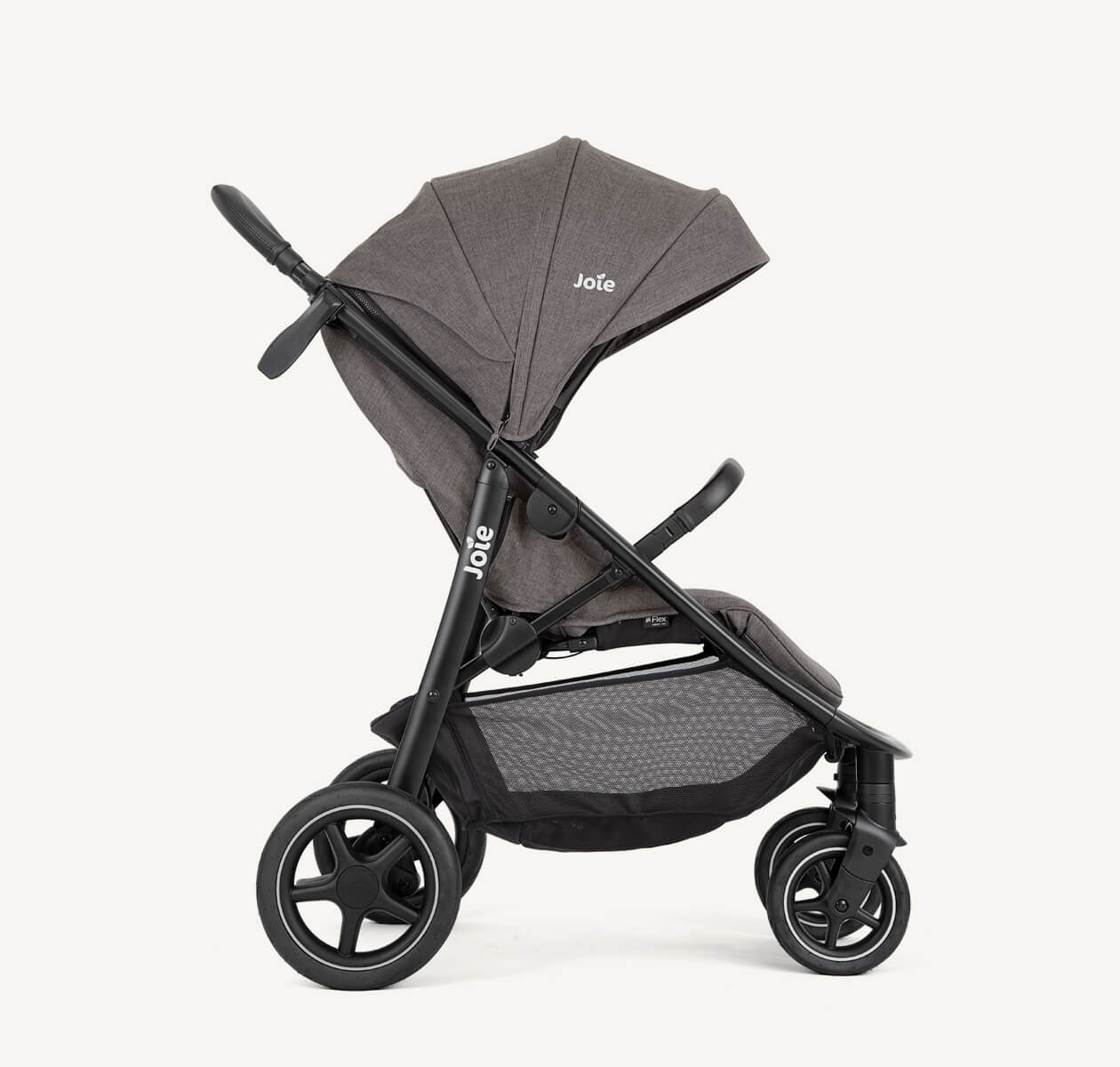 Joie Mytrax™ Pro Stroller - Thunder | Birth to 22kg (Approx. 4 Years) | Puncture-Proof™ Foam-Filled Tires & Flex Comfort Suspension | 3-in-1 Travel System Ready | One-Hand Compact Fold Stroller - MINIMEE KIDS