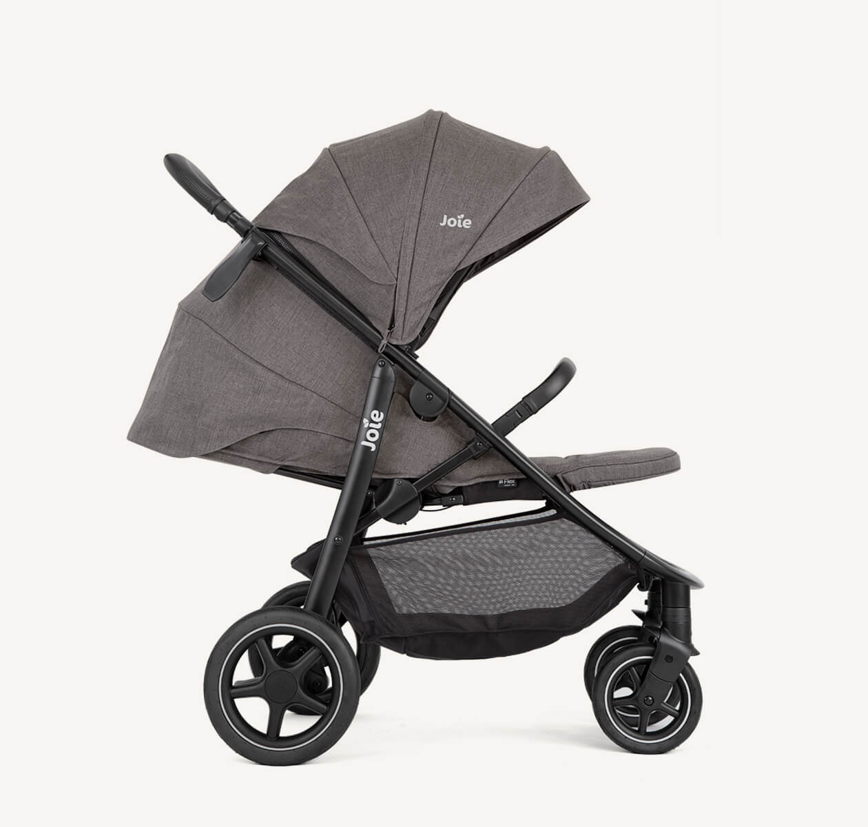 Joie Mytrax™ Pro Stroller - Thunder | Birth to 22kg (Approx. 4 Years) | Puncture-Proof™ Foam-Filled Tires & Flex Comfort Suspension | 3-in-1 Travel System Ready | One-Hand Compact Fold Stroller - MINIMEE KIDS