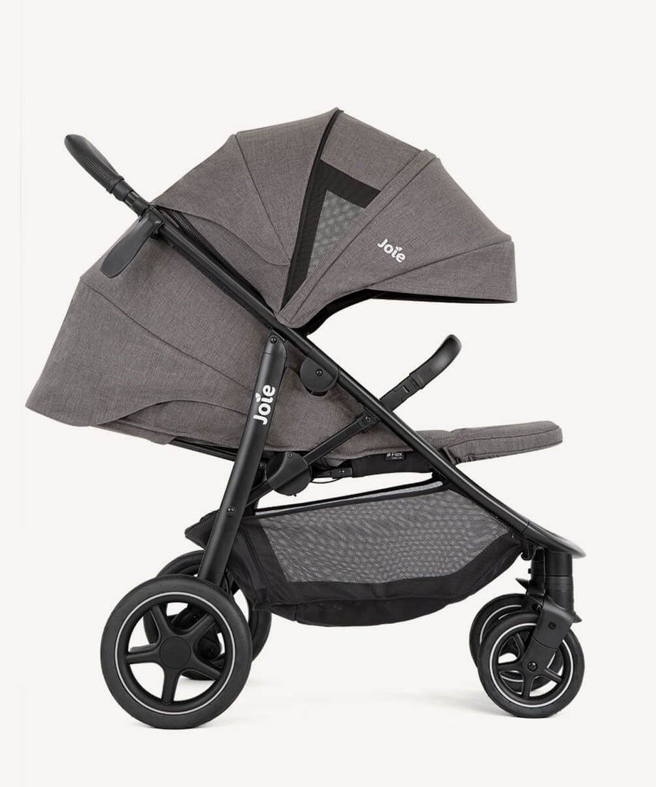 Joie Mytrax™ Pro Stroller - Thunder | Birth to 22kg (Approx. 4 Years) | Puncture-Proof™ Foam-Filled Tires & Flex Comfort Suspension | 3-in-1 Travel System Ready | One-Hand Compact Fold Stroller - MINIMEE KIDS
