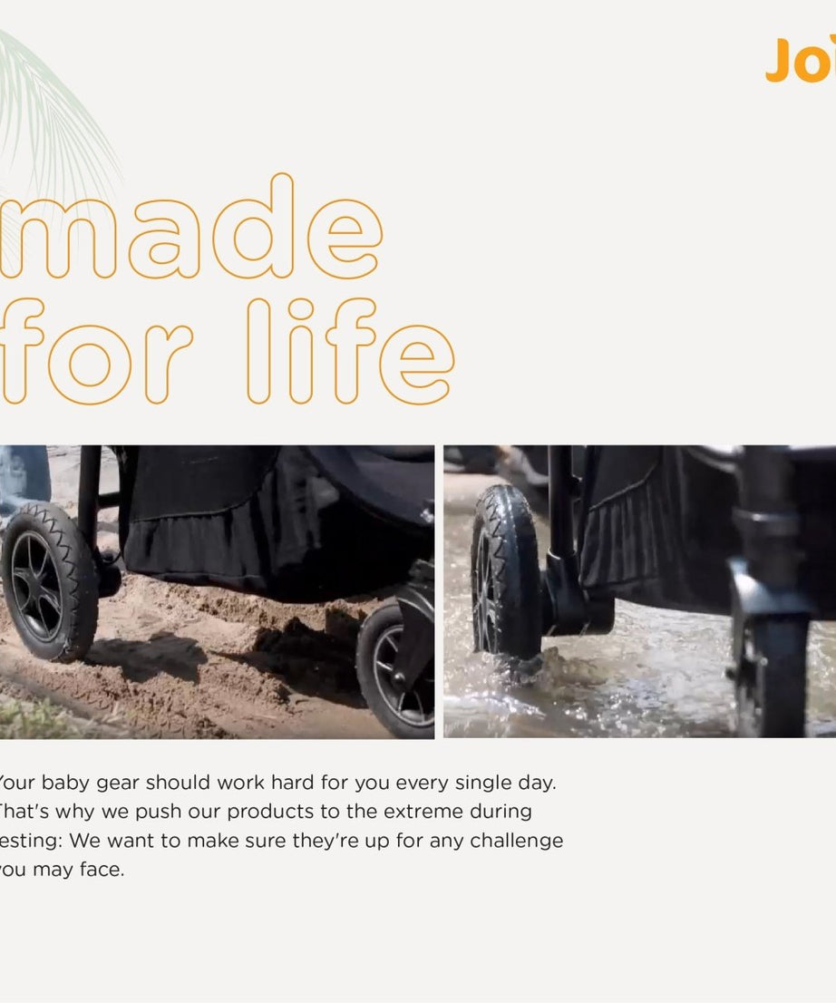 Joie Tourist Lightweight Baby Stroller – Flat Reclining Seat | One-Hand Fold | Travel System Compatible with Rain Cover, Travel Bag & Adapters | Lightweight Stroller for 0 to 3 Years (Upto 15Kg) – Shale - MINIMEE KIDS