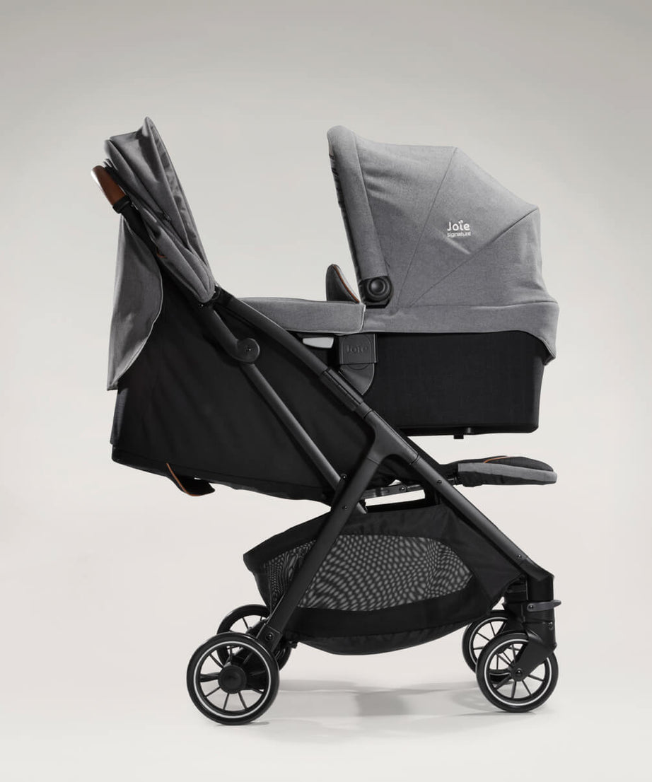 Joie Parcel™ Signature Lightweight Stroller | 3-in-1 Travel System Ready | Birth to 22kg (Approx. 4 Years) | Autoclick™ Magnetic Buckles & Compact Freestanding Fold | Includes Carry Bag & Rain Cover - MINIMEE KIDS