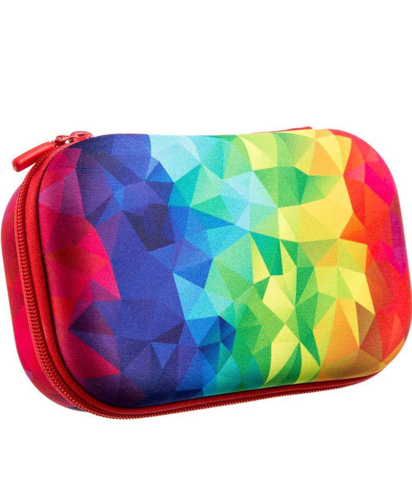 ZIPIT Large Hardtop Pencil Case for Kids, Teens & Artists – 60 Pen Capacity Crack-Proof Stationery Box, Machine Washable Marker & Colored Pencil Organizer (Kaleidoscope & Colorful Leaves)