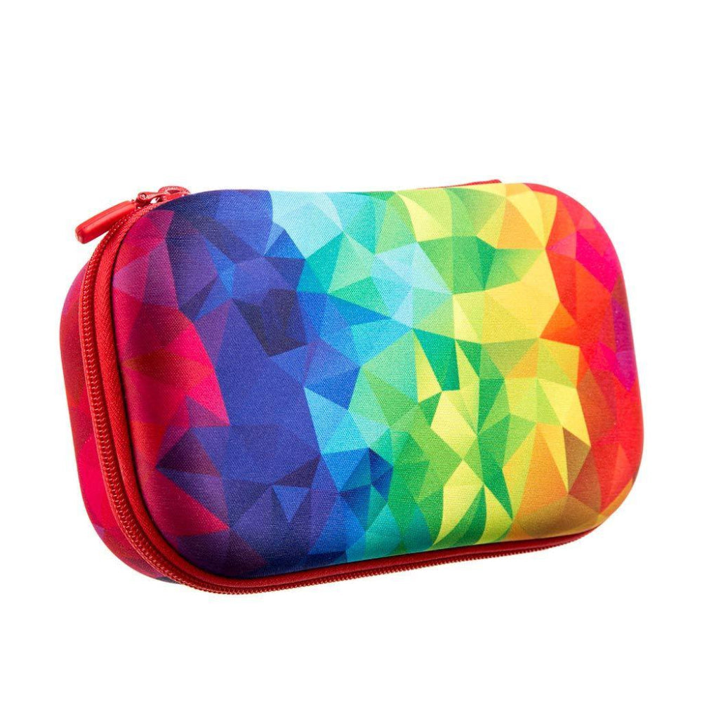 ZIPIT Large Hardtop Pencil Case for Kids, Teens & Artists – 60 Pen Capacity Crack-Proof Stationery Box, Machine Washable Marker & Colored Pencil Organizer (Kaleidoscope & Colorful Leaves)