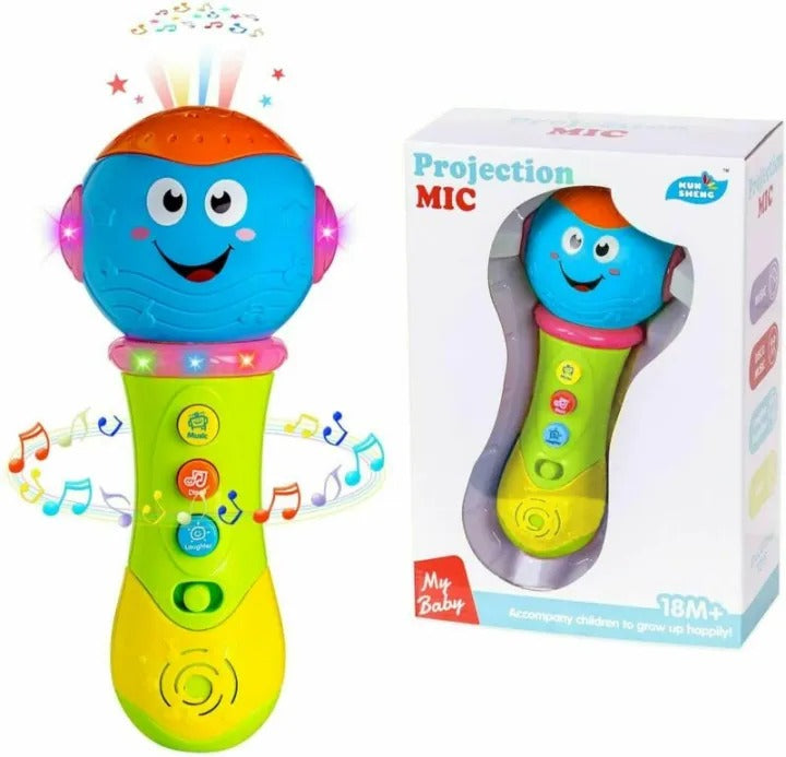 Kun Sheng Projection MIC Music Microphone Light Up Toy For Kids